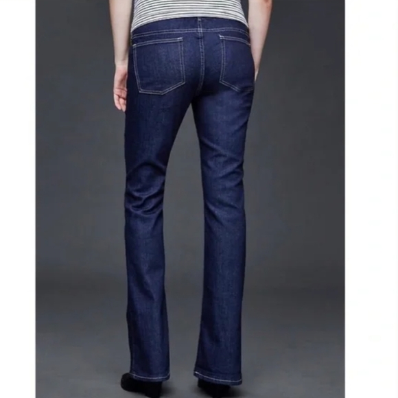 Gap Maternity Long & Lean Boot Cut Jeans - dark wash - Picture 3 of 11